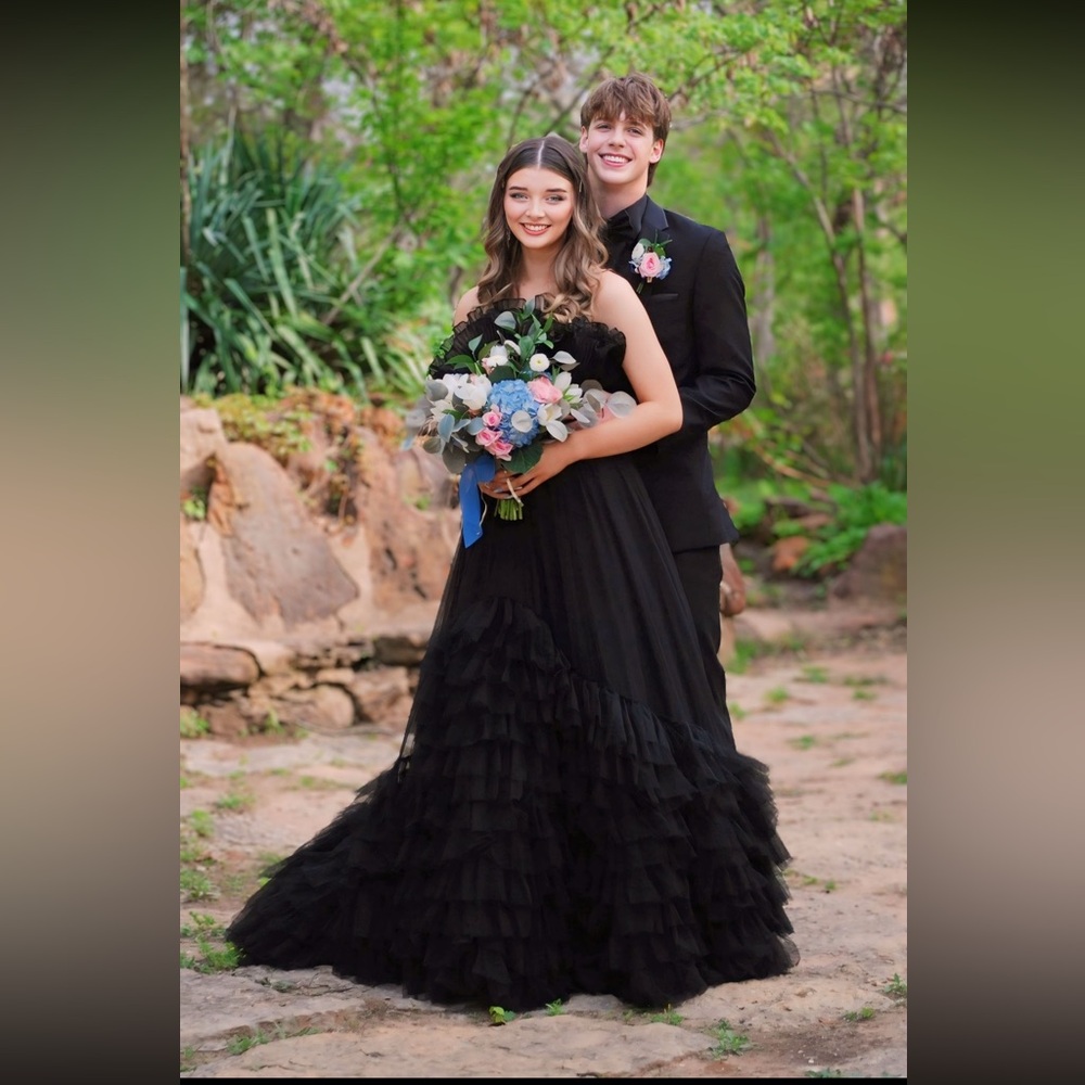 Sherri Hill Black Ballgown #55323 - Picture 4 of 11